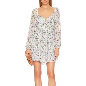 ASTR the Label Carina Dress in Blue Multi Floral